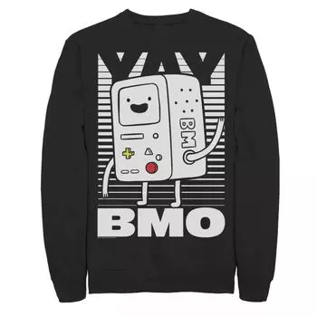 Мужская толстовка Cartoon Network Adventure Time BMO Wave YAY Halftone Fade Licensed Character