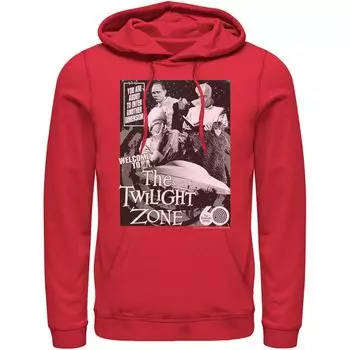 Мужская толстовка CBS The Twilight Zone Comic 60th Hoodie Licensed Character, красный
