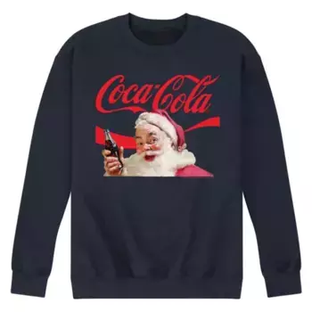 Мужская толстовка Coca-Cola с Дедом Морозом Licensed Character, синий