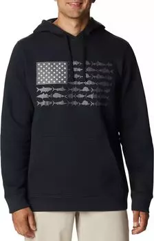 Мужская толстовка Columbia PFG Fish Flag II, черный