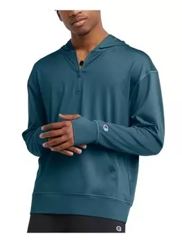 Мужская толстовка для фитнеса с квартальной молнией Champion, цвет Nifty Turquoise