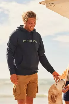 Мужская толстовка Driver синего цвета из органического хлопка с логотипом Animal, синий