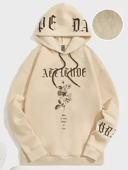 Мужская толстовка EMRG с цветочным принтом и буквами Manfinity, бежевый