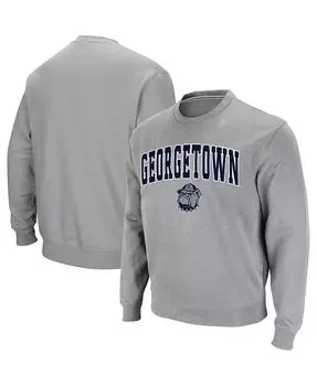 Мужская толстовка Georgetown Hoyas Arch and Logo с круглым вырезом Colosseum, серый