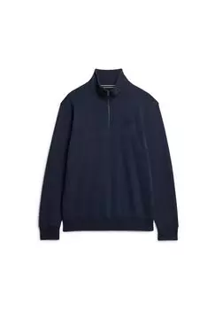 Мужская толстовка Henley с логотипом Essential Henley, однотонная Superdry., синий