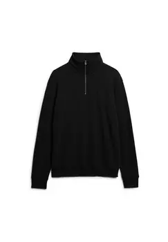 Мужская толстовка Henley с логотипом Essential Henley, однотонная Superdry., черный