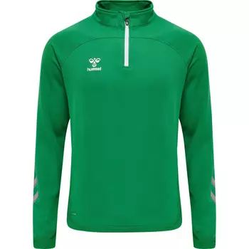 Мужская толстовка Hmllead Half Zip HUMMEL, изумрудно-зеленый