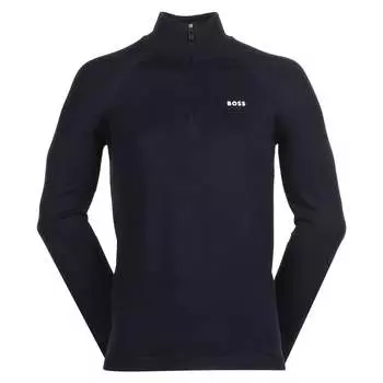 Мужская толстовка Hugo Boss Perfom-X с застежкой-молнией Quarter Zip, синяя