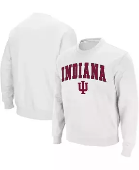 Мужская толстовка Indiana Hoosiers Arch Logo с круглым вырезом Colosseum, белый