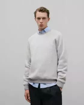 Мужская толстовка из хлопкового твила Adolfo Dominguez, цвет Crudo