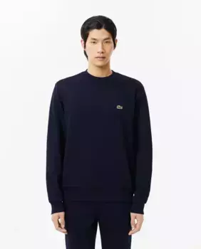 Мужская толстовка из матового органического хлопка Lacoste, тёмно-синий
