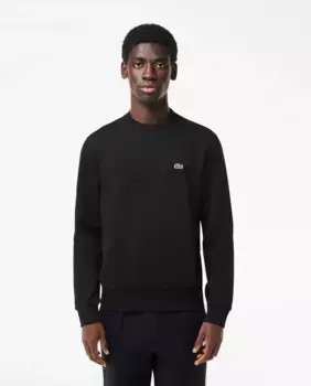 Мужская толстовка из матового органического хлопка Lacoste, чёрный