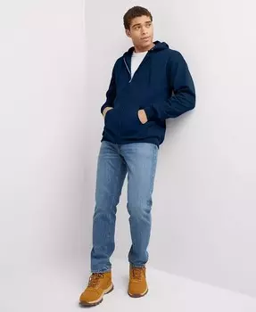 Мужская толстовка из тяжелого флиса Ultimate с молнией во всю длину Hanes, синий
