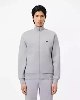 Мужская толстовка Jogger Regular кроя из начесованного флиса на молнии Lacoste, светло-серый
