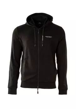 Мужская толстовка - куртка-толстовка, логотип ARMANI EXCHANGE, черный