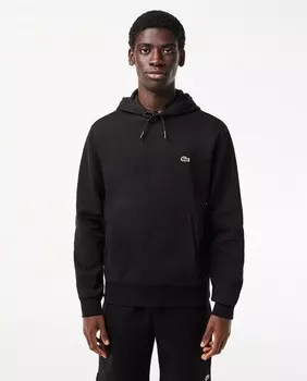Мужская толстовка Lacoste для бега из органического хлопка с капюшоном Lacoste, черный