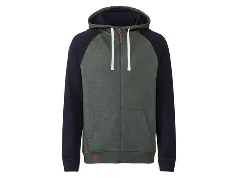 Мужская толстовка Livergy с капюшоном, зеленый