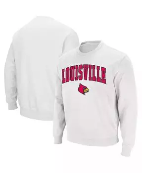 Мужская толстовка Louisville Cardinals с круглым вырезом и аркой и логотипом Colosseum, белый