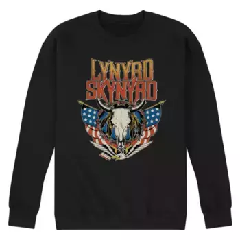 Мужская толстовка Lynyrd Skynyrd с принтом черепа и рогов Licensed Character, черный