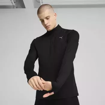 Мужская толстовка M RUN VELOCITY CLOUDSPUN 1/4 МОЛНИЯ Puma, чёрный