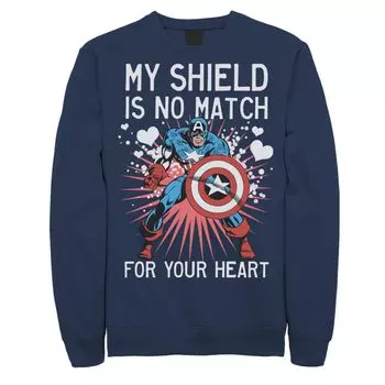 Мужская толстовка Marvel Капитан Америка с сердечком и сердечком на День святого Валентина Licensed Character