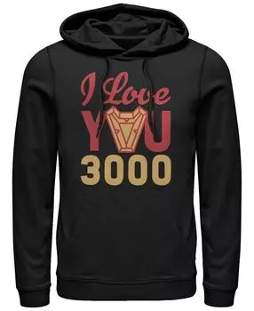 Мужская толстовка marvel "мстители эндшпиль" i love you 300 arc reactor, пуловер с капюшоном Fifth Sun, черный