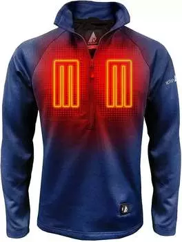 Мужская толстовка на молнии ActionHeat с питанием от батареи 5 В с подогревом и половинной молнией