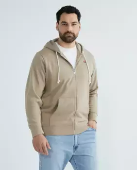 Мужская толстовка на молнии и капюшоне, больших размеров Levi's, коричневый