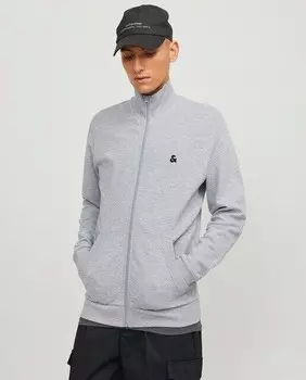 Мужская толстовка на молнии Jack & Jones, светло-серый