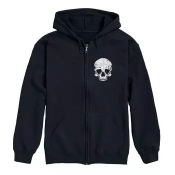 Мужская толстовка на молнии с черепом Road Map Licensed Character