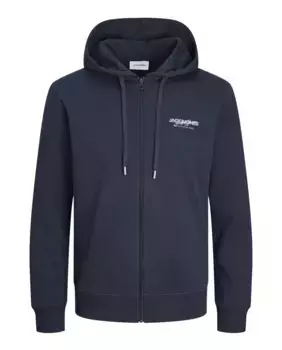 Мужская толстовка на молнии с капюшоном Jack & Jones, темно-синий