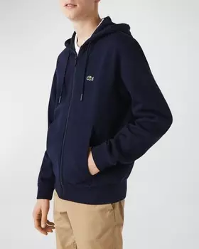 Мужская толстовка на молнии с капюшоном Lacoste