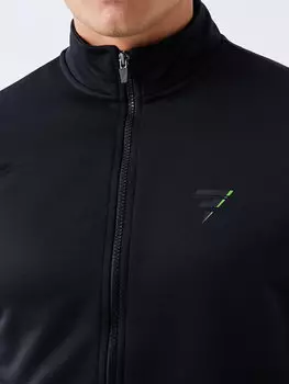 Мужская толстовка на молнии с высоким воротником и длинными рукавами LCW Active, новый черный