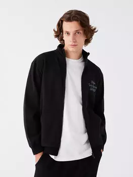 Мужская толстовка на молнии с высоким воротником и длинными рукавами LCW Casual