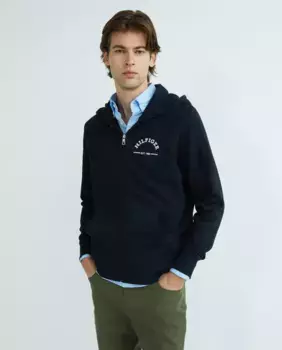 Мужская толстовка на молнии Tommy Hilfiger, темно-синий