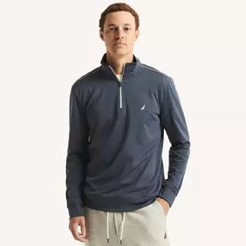Мужская толстовка Nautica с застежкой-молнией на четверть длины, темно-синий