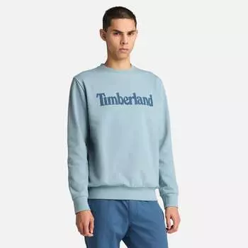 Мужская толстовка Northwood US Wordmark Logo с круглым вырезом и начесом сзади Timberland, цвет steel grey