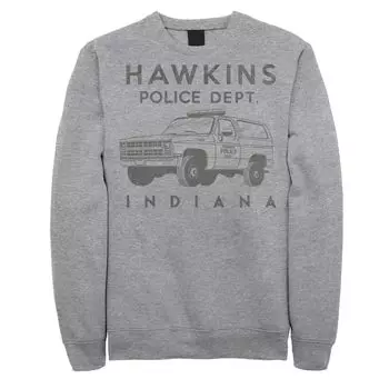 Мужская толстовка «Очень странные дела» Hawkins Police Dept. Indiana Licensed Character