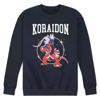 Мужская толстовка Pokemon Koraidon с принтом в стиле колледжа Licensed Character, синий