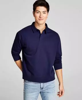 Мужская толстовка поло из твердого флиса с длинными рукавами And Now This, мульти