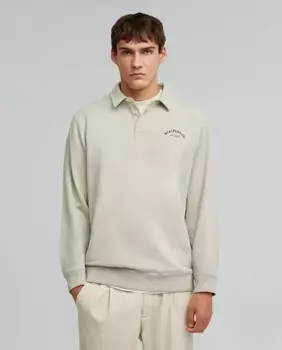 Мужская толстовка поло на пуговицах Scalpers, цвет Topo