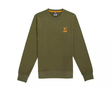 Мужская толстовка Psycho Bunny Allen темно-оливкового цвета B6S948U1FT-DKL