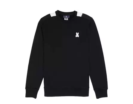 Мужская толстовка Psycho Bunny Wilkes черная/белая B6S259W1FT-BLK, черный