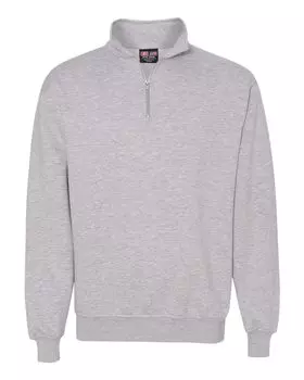 Мужская толстовка-пуловер с застежкой-молнией на четверть длины, произведенная в США Bayside, цвет dark ash