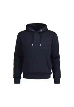 Мужская толстовка - REGULAR TONAL SHIELD HOODIE, толстовка с капюшоном, логотип GANT, синий