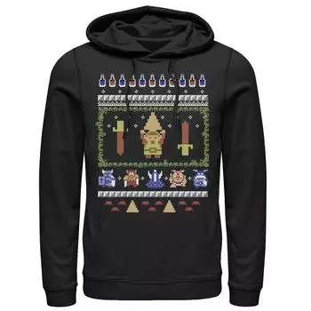 Мужская толстовка с 8-битным принтом героя Zelda Link Licensed Character