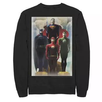 Мужская толстовка с арт-плакатом в стиле DC Comics «Лига Справедливости» с героями деко Licensed Character