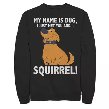 Мужская толстовка с белкой Disney Pixar Up My Name is Dug Squirrel Licensed Character