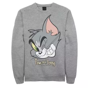Мужская толстовка с большим лицом Tom And Jerry Tom Cat Licensed Character