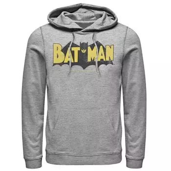 Мужская толстовка с большим текстовым логотипом DC Comics Batman Licensed Character